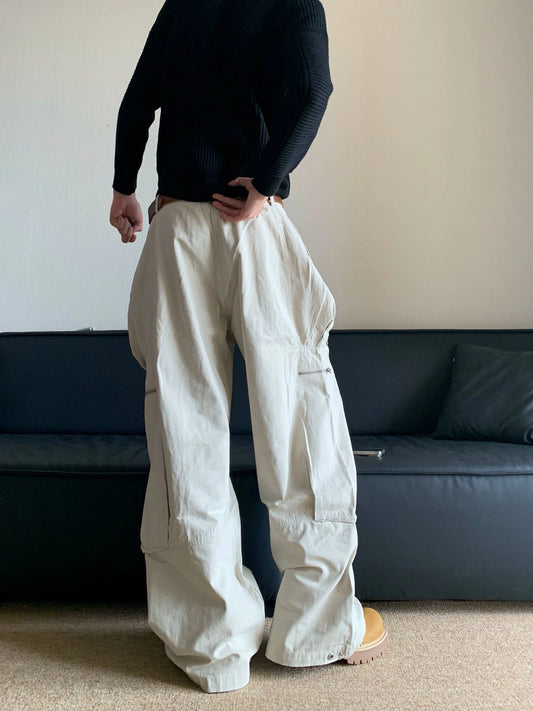RT No. 19607 CREAM WHITE WORK WEAR CARGO PANTS