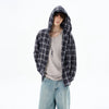 RT No. 18513 PLAID HOODED SHIRT