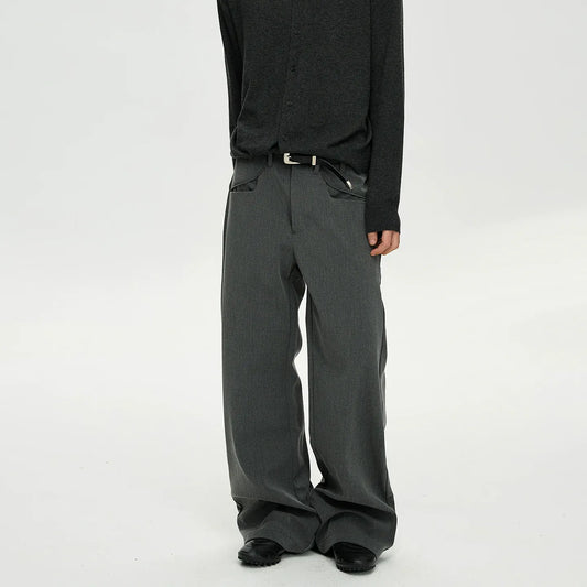 RT No. 40802 BASIC STRAIGHT SUIT PANTS