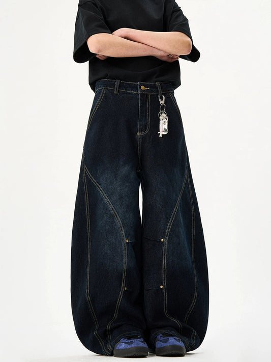 RT No. 19057 DARK BLUE SCIMITAR STRAIGHT JEANS