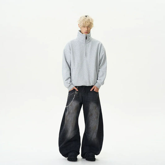 RT No. 40530 FLEECE HALF ZIPPER COLLAR SWEATER