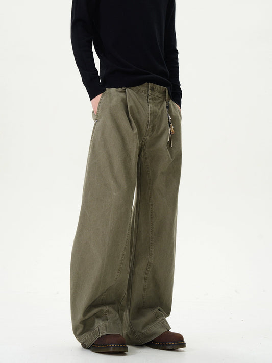 RT No. 12166 PLEATED CARPTENTER STRAIGHT PANTS