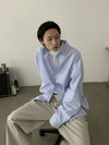 RT No. 18853 BLUE BUTTON-UP SHIRT