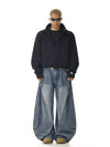 RT No. 32738 PLEATED DENIM STRAIGHT JEANS
