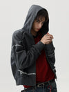 RT No. 50204 RECONSTRUCTED ZIPPER HOODIE