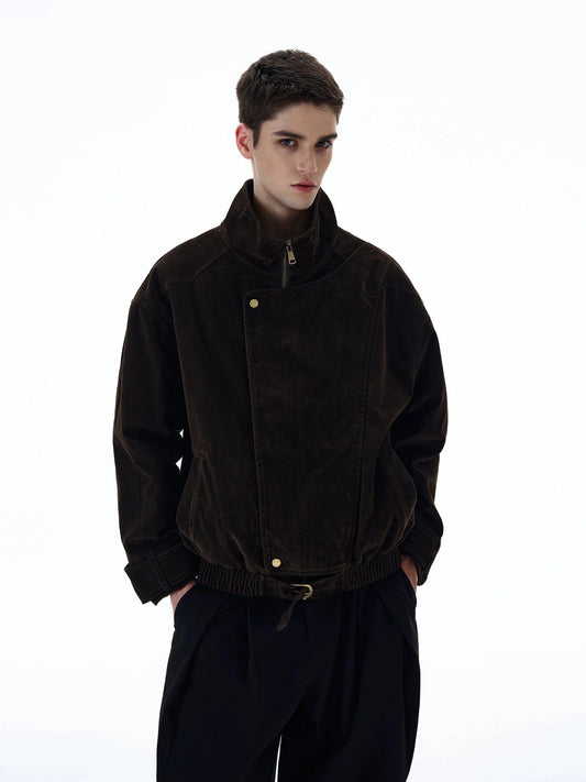 RT No. 20017 BROWN SUEDE COLLAR JK