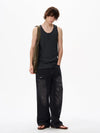 RT No. 18145 DARK GRAY DISTRESSED STRAIGHT JEANS