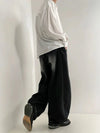 RT No. 19012 WASHED DENIM BAGGY STRAIGHT JEANS