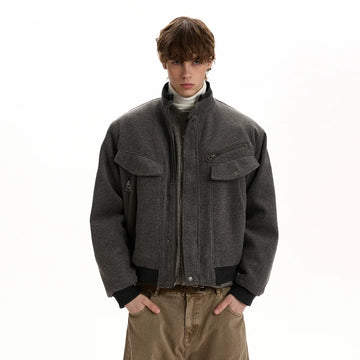 RT No. 50243 WOOLEN STAND COLLAR WORKWEAR JACKET