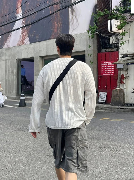 RT No. 19042 WHITE CREWNECK LONGSLEEVE