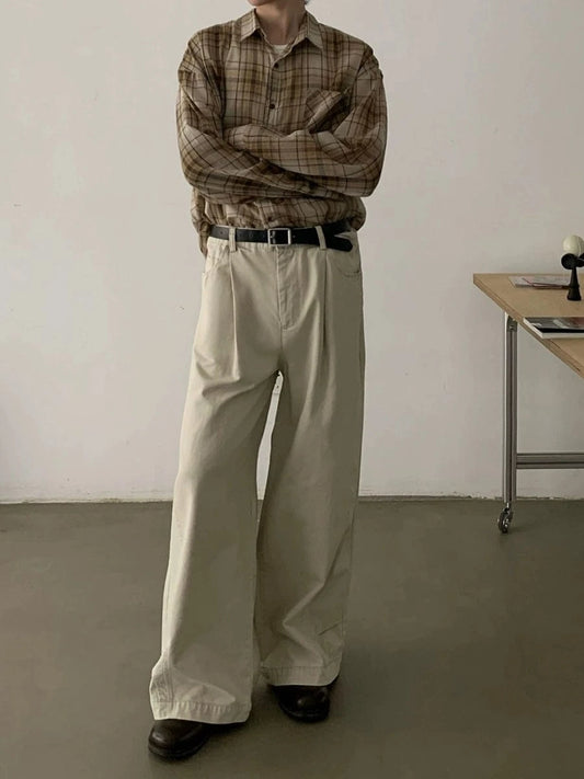 RT No. 19515 PLEATED STRAIGHT PANTS