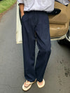 RT No. 11508 BLUE LINEN CASUAL PANTS