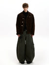 RT No. 50009 DARK BROWN BUCKLE BOXY JACKET