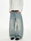 RT No. 50007 LIGHT BLUE WHISKER WASH DENIM JEANS