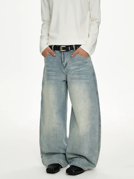 RT No. 50007 LIGHT BLUE WHISKER WASH DENIM JEANS