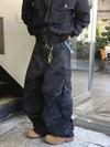 RT No. 31077 BLACK WIDE STRAIGHT PANTS