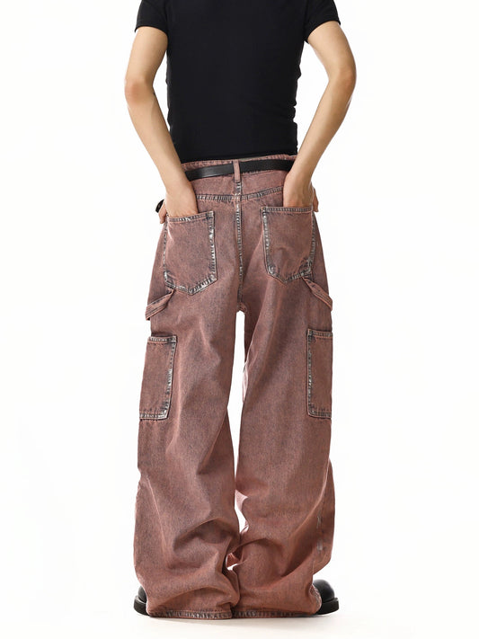 RT No. 18206 LIGHT RED WORKWEAR JEANS