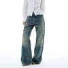 RT No. 25041 WASHED BLUE DENIM STRAIGHT JEANS