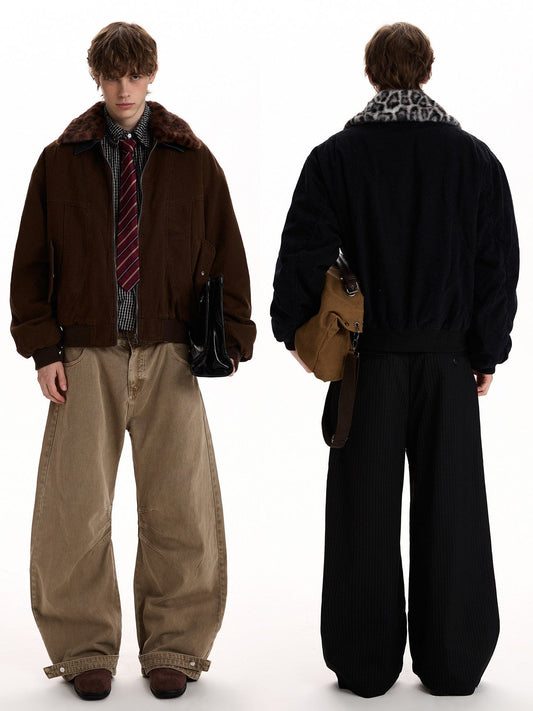 RT No. 58009 LEOPARD COLLAR WORKWEAR JACKET