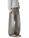 RT No. 32024 WHISKER WASH WIDE STRAIGHT JEANS