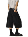 RT No. 18226 RECONSTRUCTED DENIM CARGO SHORTS