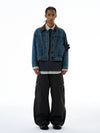 RT No. 19557 BROWN COLLAR DENIM JK