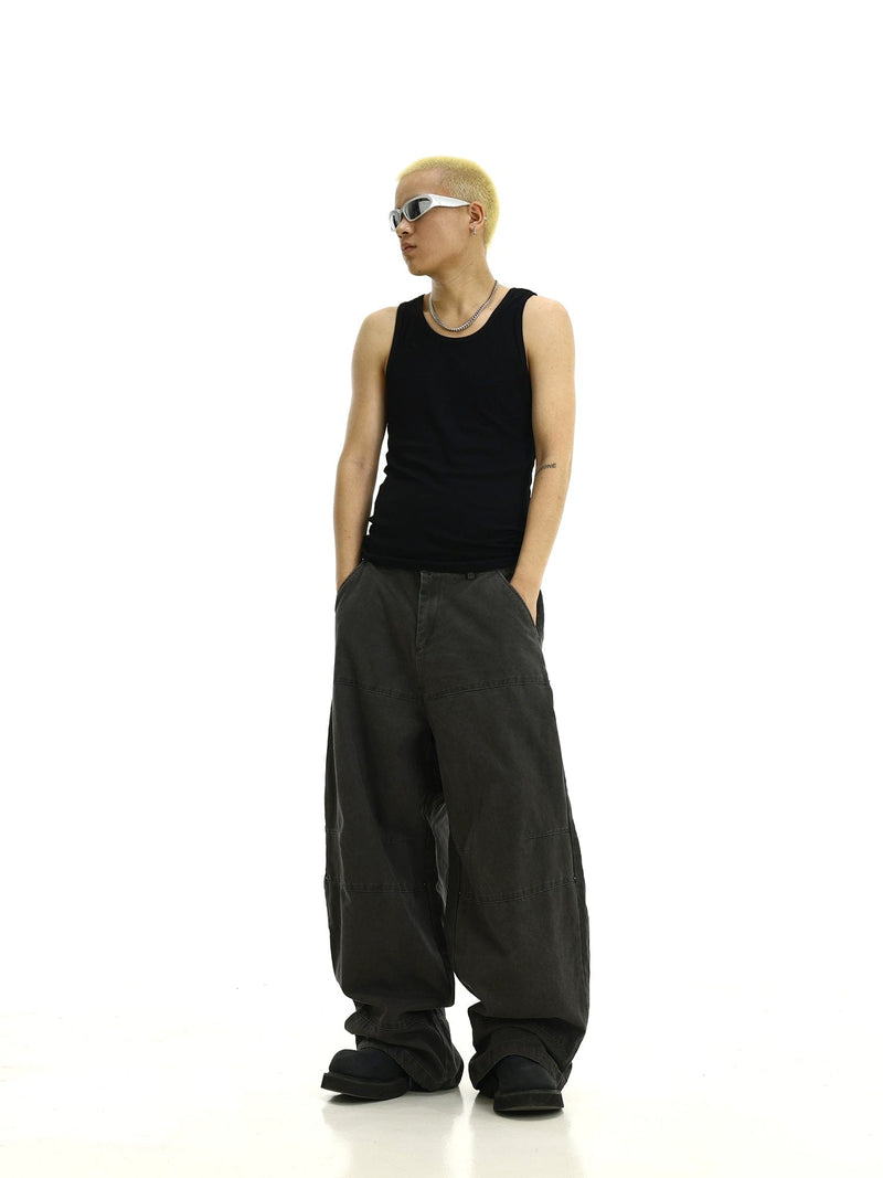 RT No. 11188 GRAY WORKWEAR CASUAL BAGGY PANTS