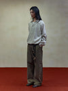 RT No. 29125 MAINICHI STRIPED HENRY COLLAR SHIRT