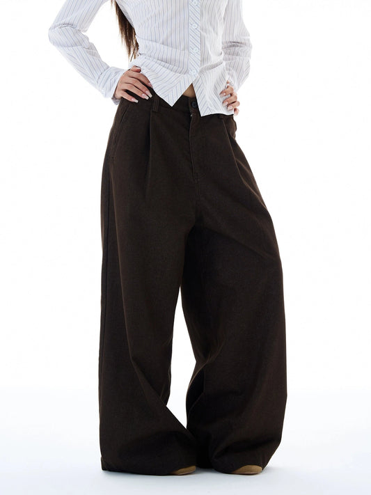 RT No. 25045 PLEATED WIDE STRAIGHT PANTS