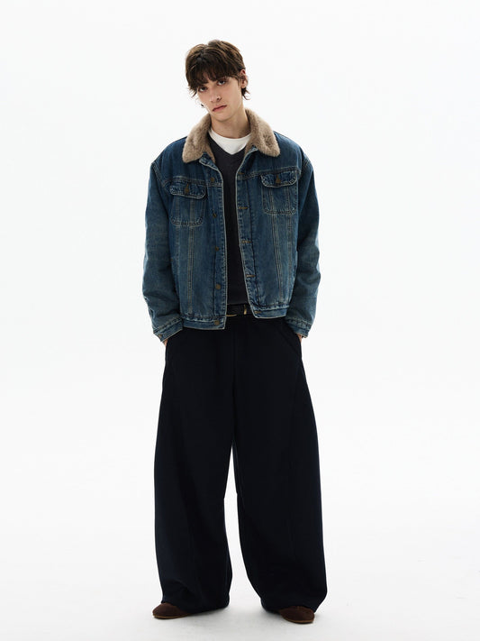 RT No. 50409 FUR COLLAR DENIM JACKET