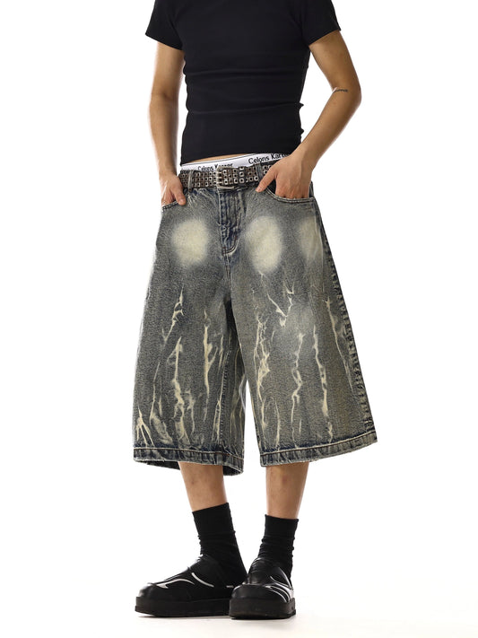 RT No. 18122 LIGHTNING WASHED DENIM SHORTS