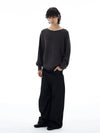 RT No. 25053 LOOSE WAFFLE KNIT SWEATER