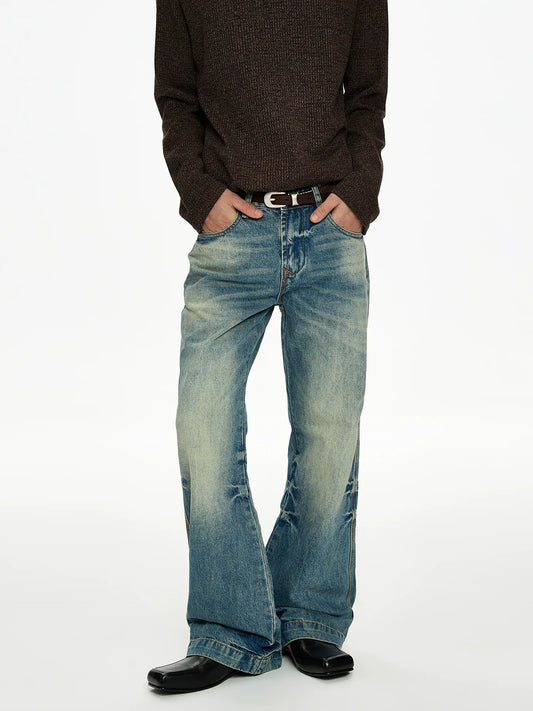 RT No. 50006 WASHED DENIM STRAIGHT JEANS