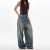 RT No. 18040 BLUE DENIM WIDE STRAIGHT JEANS
