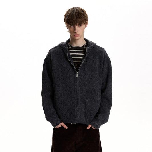 RT No. 59074 KNITWEAR SILHOUETTE ZIPPER HOODIE