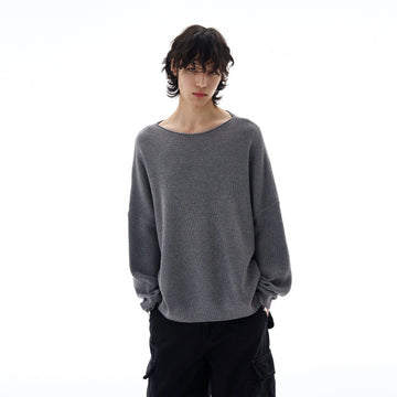 RT No. 25053 LOOSE WAFFLE KNIT SWEATER