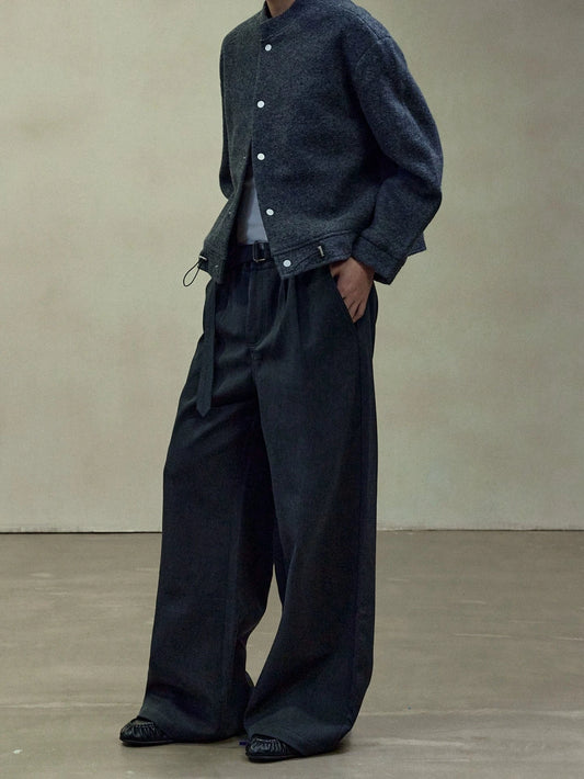 RT No. 29136 DRAPE WIDE BAGGY PANTS