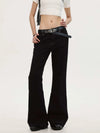 RTK (W) No. 542 BLACK SLIM FLARED PANTS