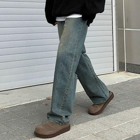 RT No. 33016 WASHED STRAIGHT DENIM JEANS
