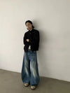 RT No. 29116 WASHED SCIMITAR DENIM JEANS