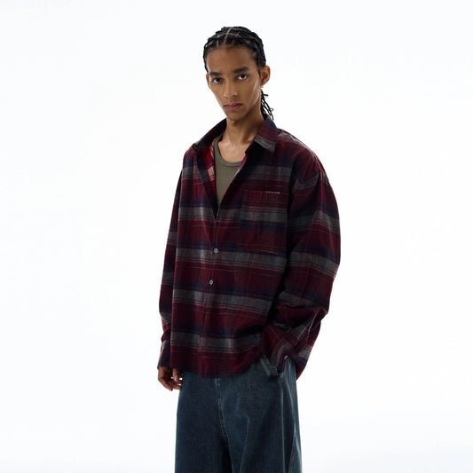 RT No. 19541 PLAID FLANNEL SHIRT JK