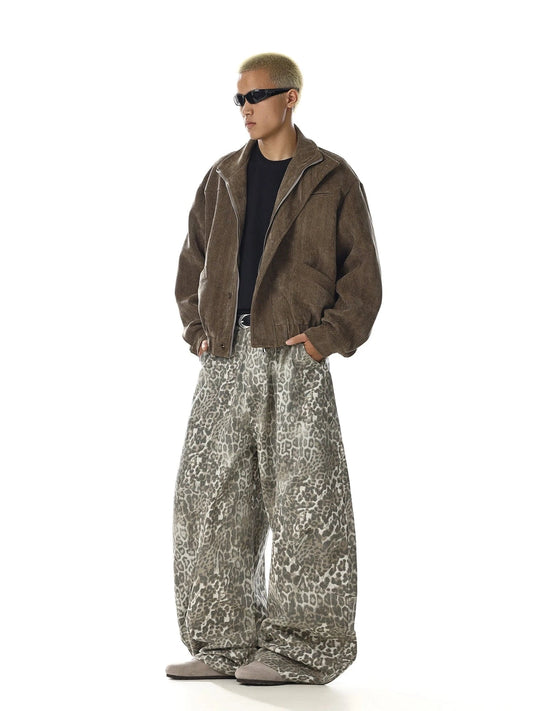 RT No. 32740 LEOPARD PRINT SCIMITAR JEANS