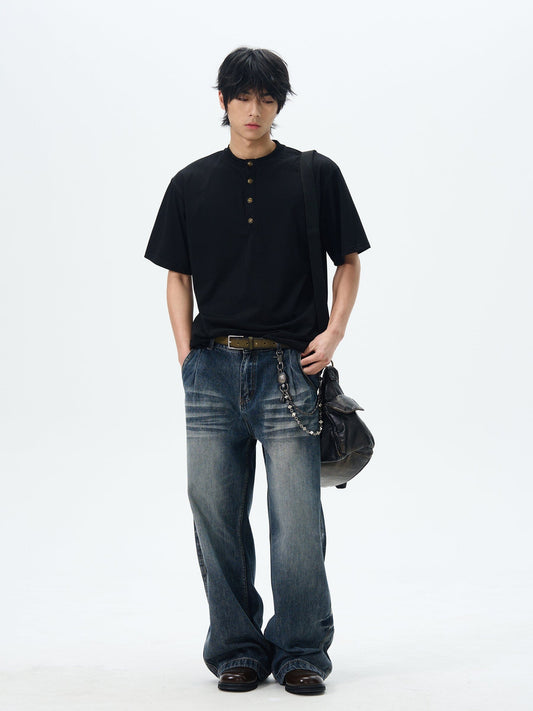 RT No. 12624 OCEAN BLUE DENIM STRAIGHT JEANS