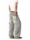 RT No. 18125 LIGHT BLUE DISTRESSED DENIM JEANS
