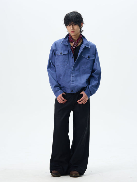 RT No. 12626 BLACK STRAIGHT MASSUGU PANTS