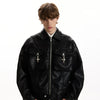 RT No. 40787 KNIGHT TEXTURED BUCKLE BOXY JACKET