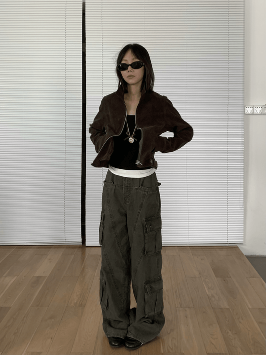 RT No. 18875 RECONSTRUCTED CARGO STRAIGHT PANTS