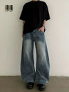 RT No. 18849 WASHED BLUE SCIMITAR DENIM JEANS