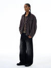 RT No. 19539 WASHED BLACK BAGGY JEANS
