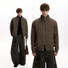 RT No. 50111 KNITWEAR WOLF COLLAR JACKET